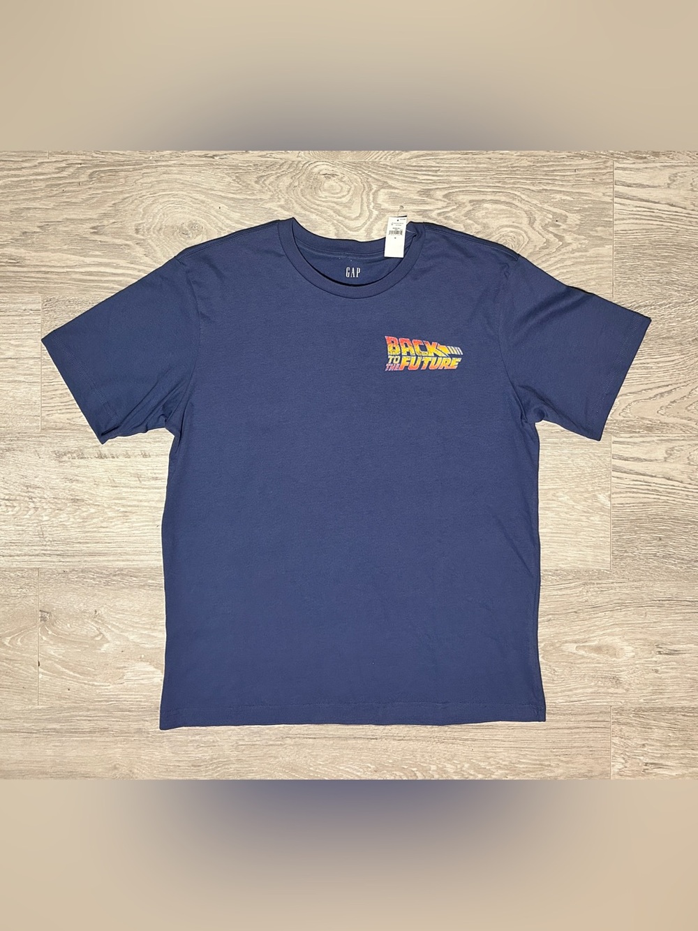 GAP Men’s Navy Back to the Future Logo Tee